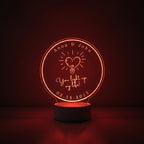 Personalized Acrylic Couple Night Light, Anniversary Gift, Made in USA