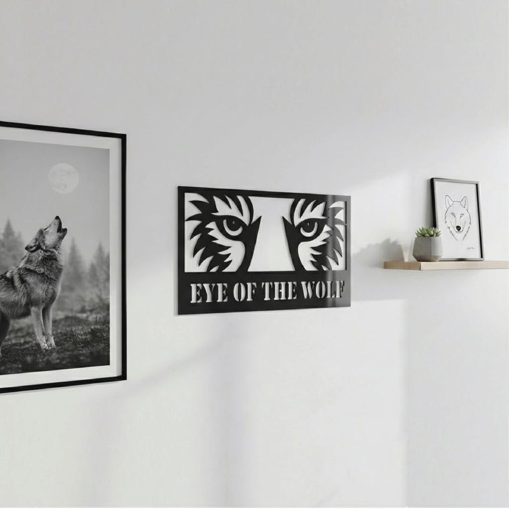 Black Acrylic Animal Eyes Wall Art – Tiger, Lion, Wolf, Cheetah