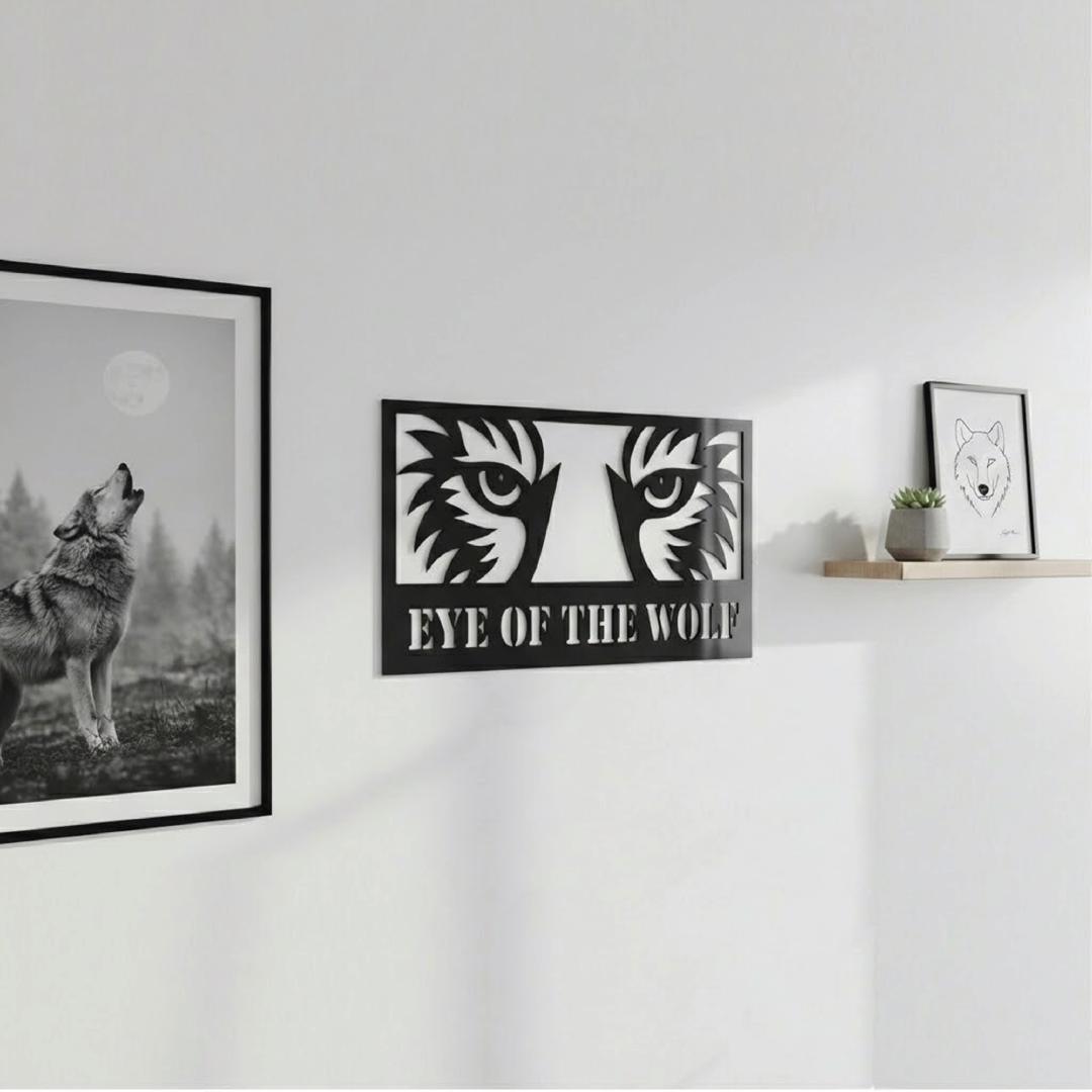 Black Acrylic Animal Eyes Wall Art – Tiger, Lion, Wolf, Cheetah