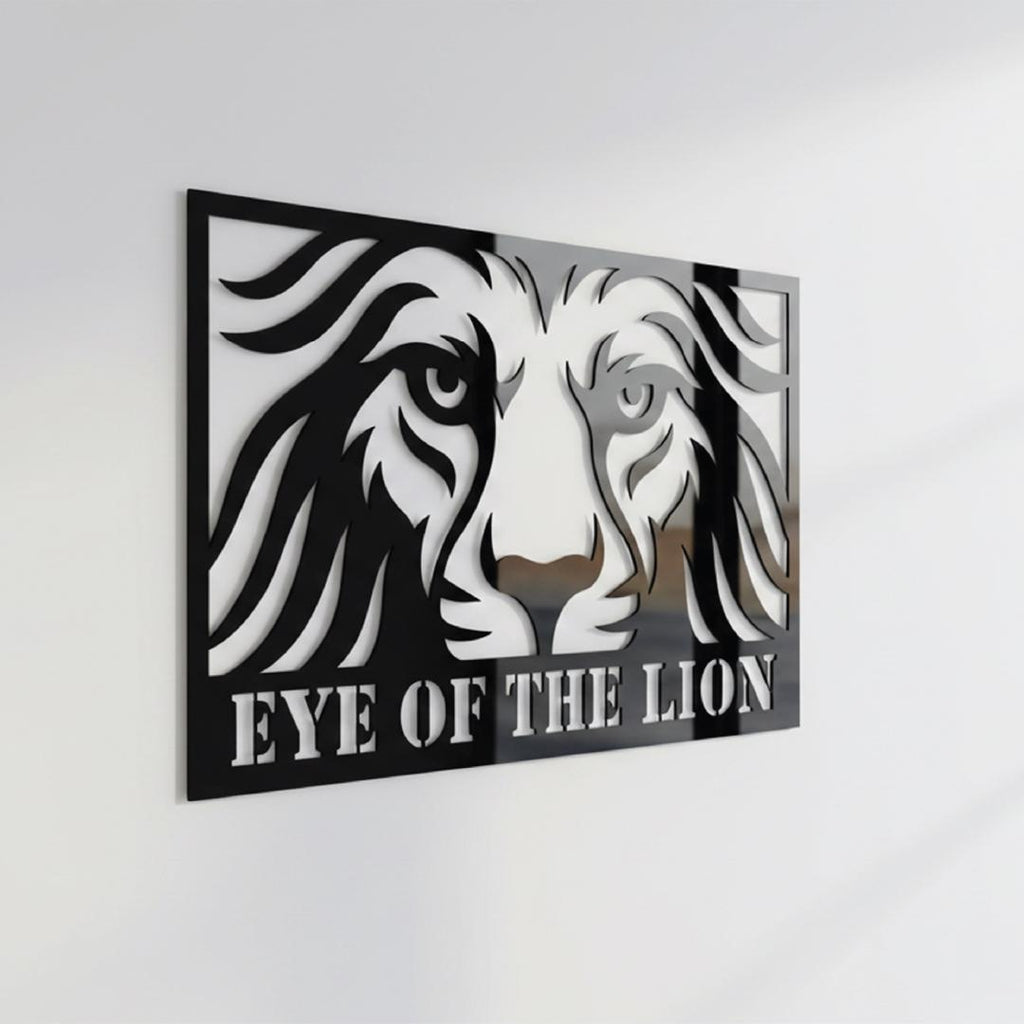 Black Acrylic Animal Eyes Wall Art – Tiger, Lion, Wolf, Cheetah