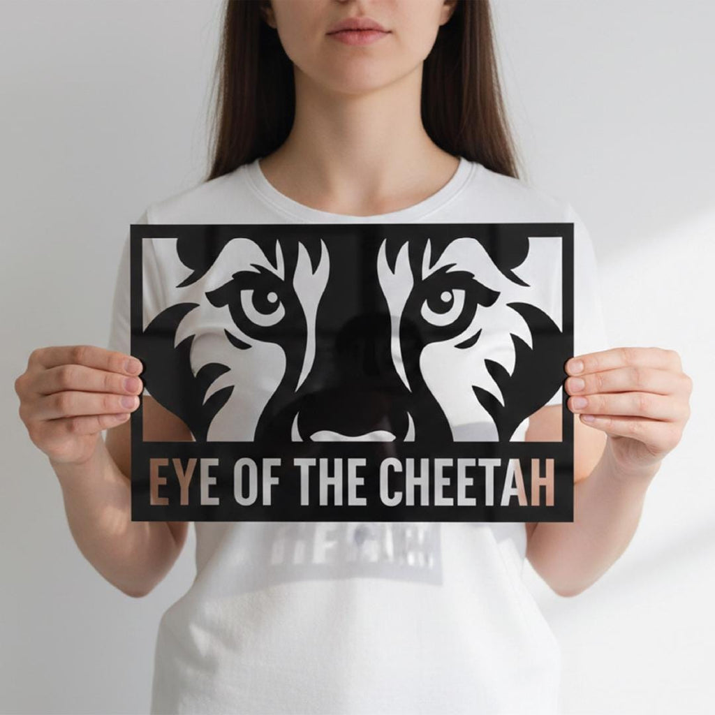 Black Acrylic Animal Eyes Wall Art – Tiger, Lion, Wolf, Cheetah