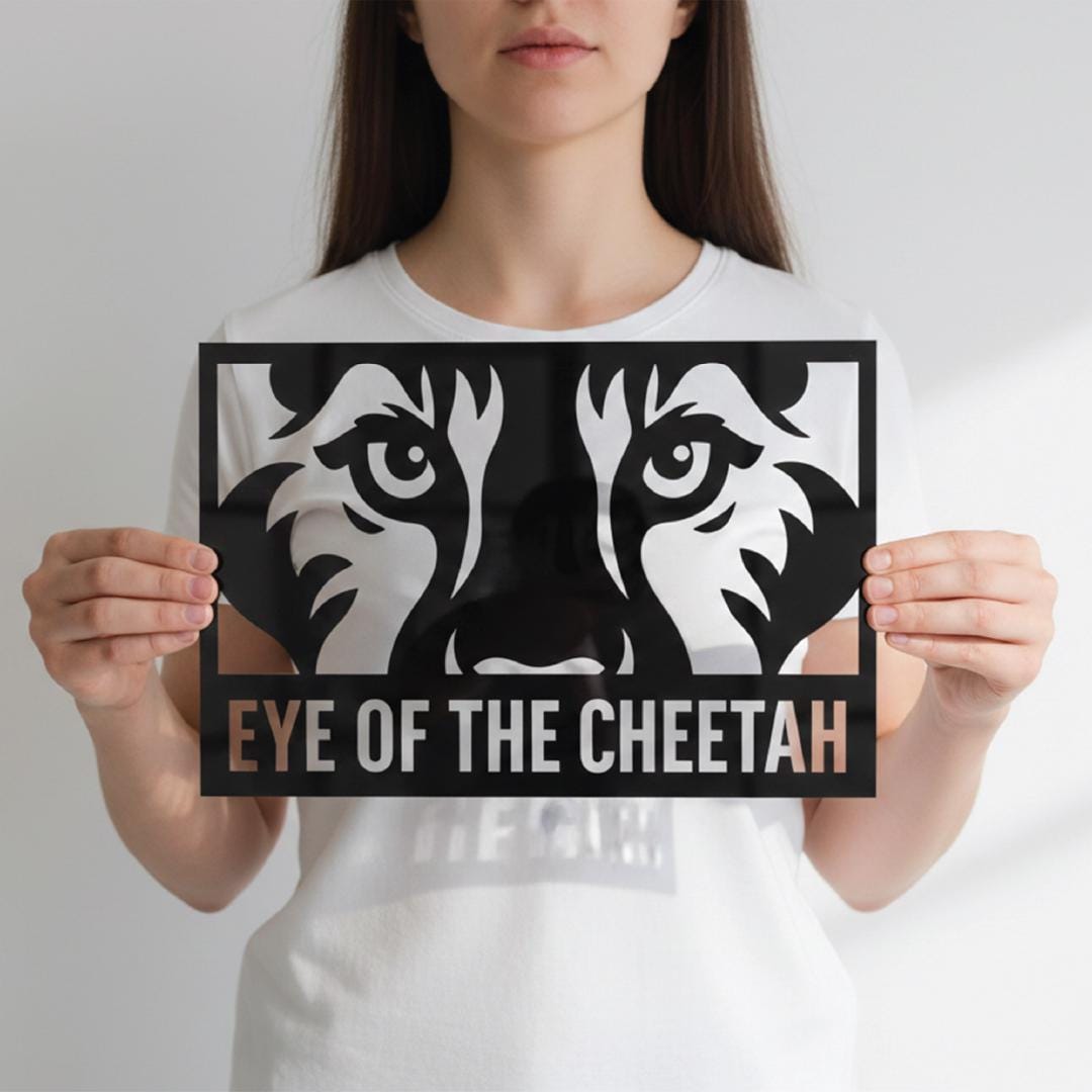Black Acrylic Animal Eyes Wall Art – Tiger, Lion, Wolf, Cheetah