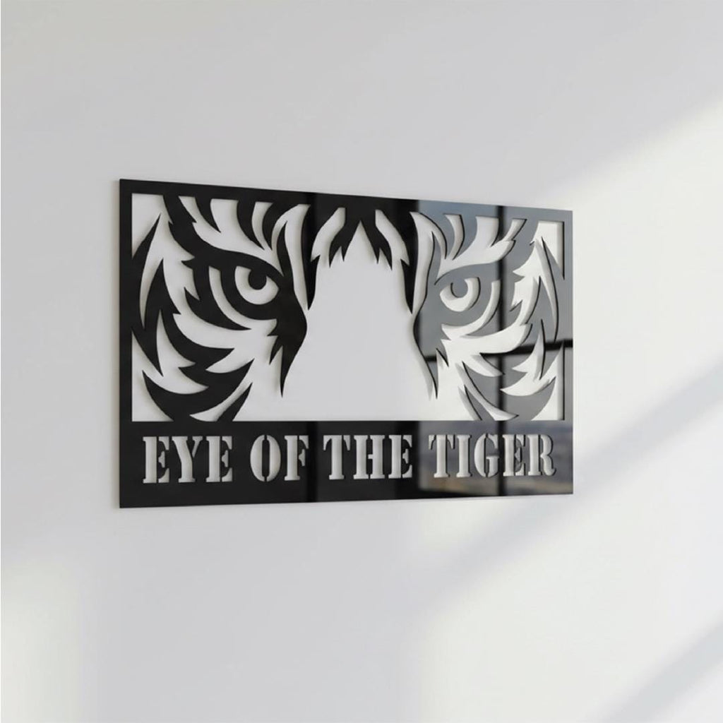 Black Acrylic Animal Eyes Wall Art – Tiger, Lion, Wolf, Cheetah