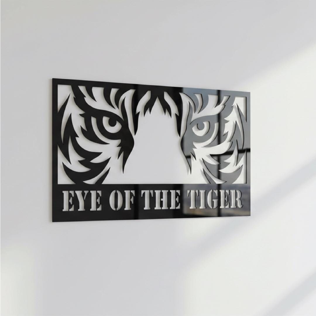 Black Acrylic Animal Eyes Wall Art – Tiger, Lion, Wolf, Cheetah