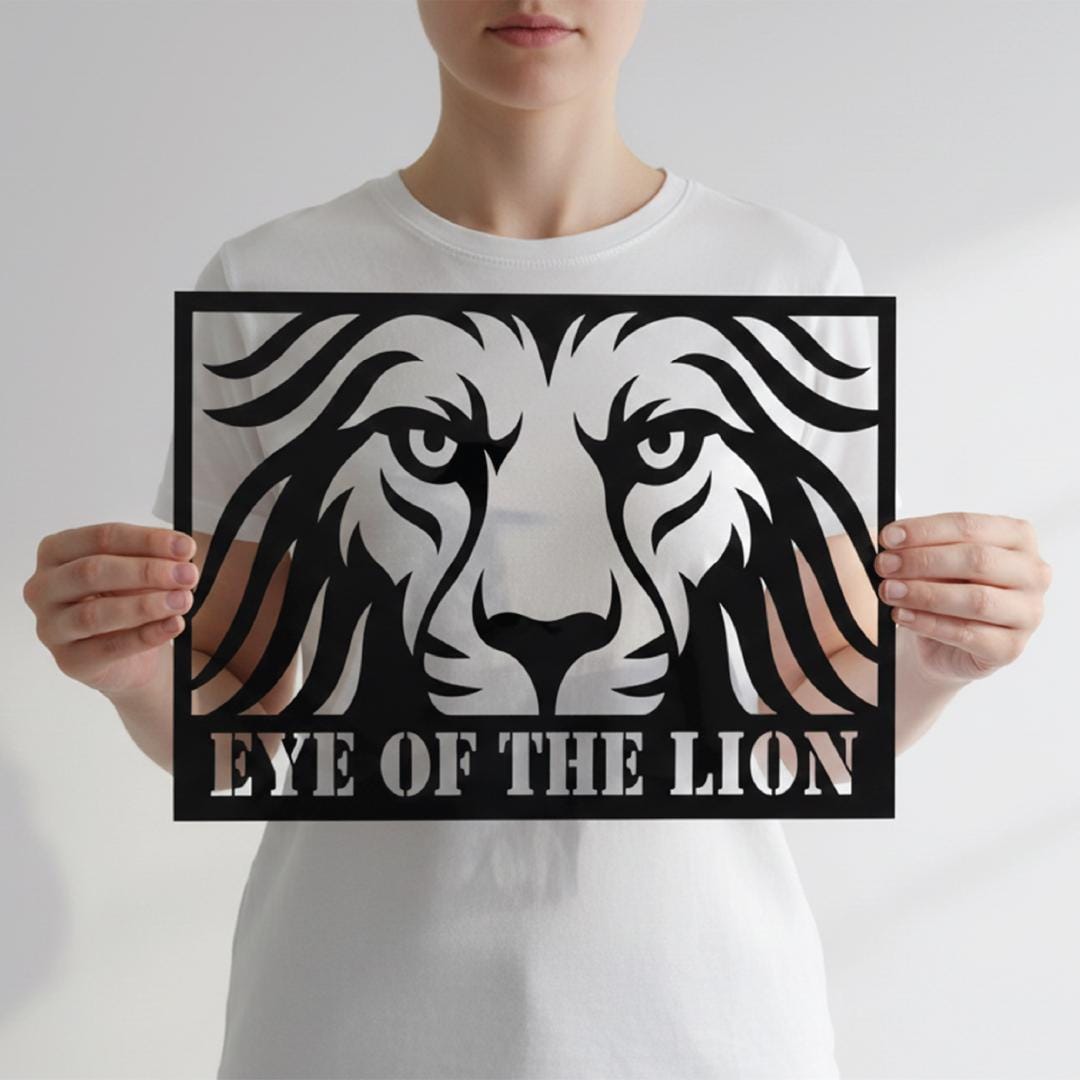 Black Acrylic Animal Eyes Wall Art – Tiger, Lion, Wolf, Cheetah