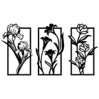 Minimalist Floral Wall Art Set of 3 – Modern Botanical Panel Decor
