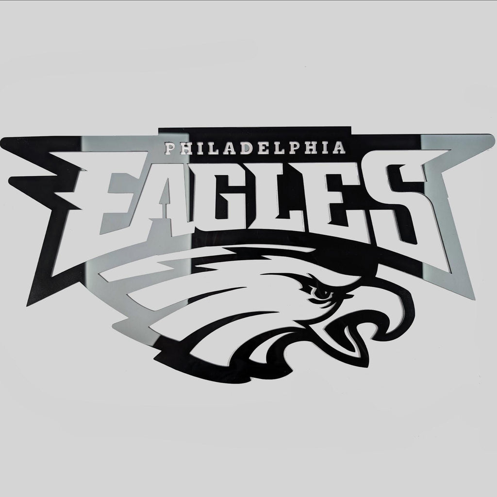 Philadelphia Eagles Wall Art | Black Acrylic NFL Logo Decor | 3D Football Sign for Man Cave | Game Room Wall Decoration | Eagles Fan Gift