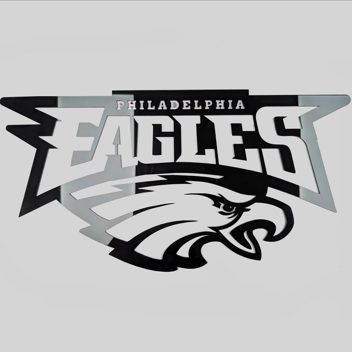 Philadelphia Eagles Wall Art | Black Acrylic NFL Logo Decor | 3D Football Sign for Man Cave | Game Room Wall Decoration | Eagles Fan Gift
