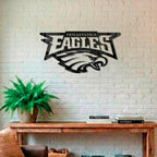 Philadelphia Eagles Wall Art | Black Acrylic NFL Logo Decor | 3D Football Sign for Man Cave | Game Room Wall Decoration | Eagles Fan Gift