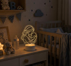Custom Mom and Baby Acrylic Night Light | Personalized Nursery Lamp, Motherhood Gift