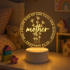 Christian Mother Proverbs 31:28 Floral Acrylic LED Night Light