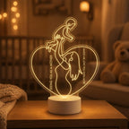 Mom Child Heart Acrylic Lamp | Motherhood Love Night Light