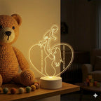 Mom Child Heart Acrylic Lamp | Motherhood Love Night Light