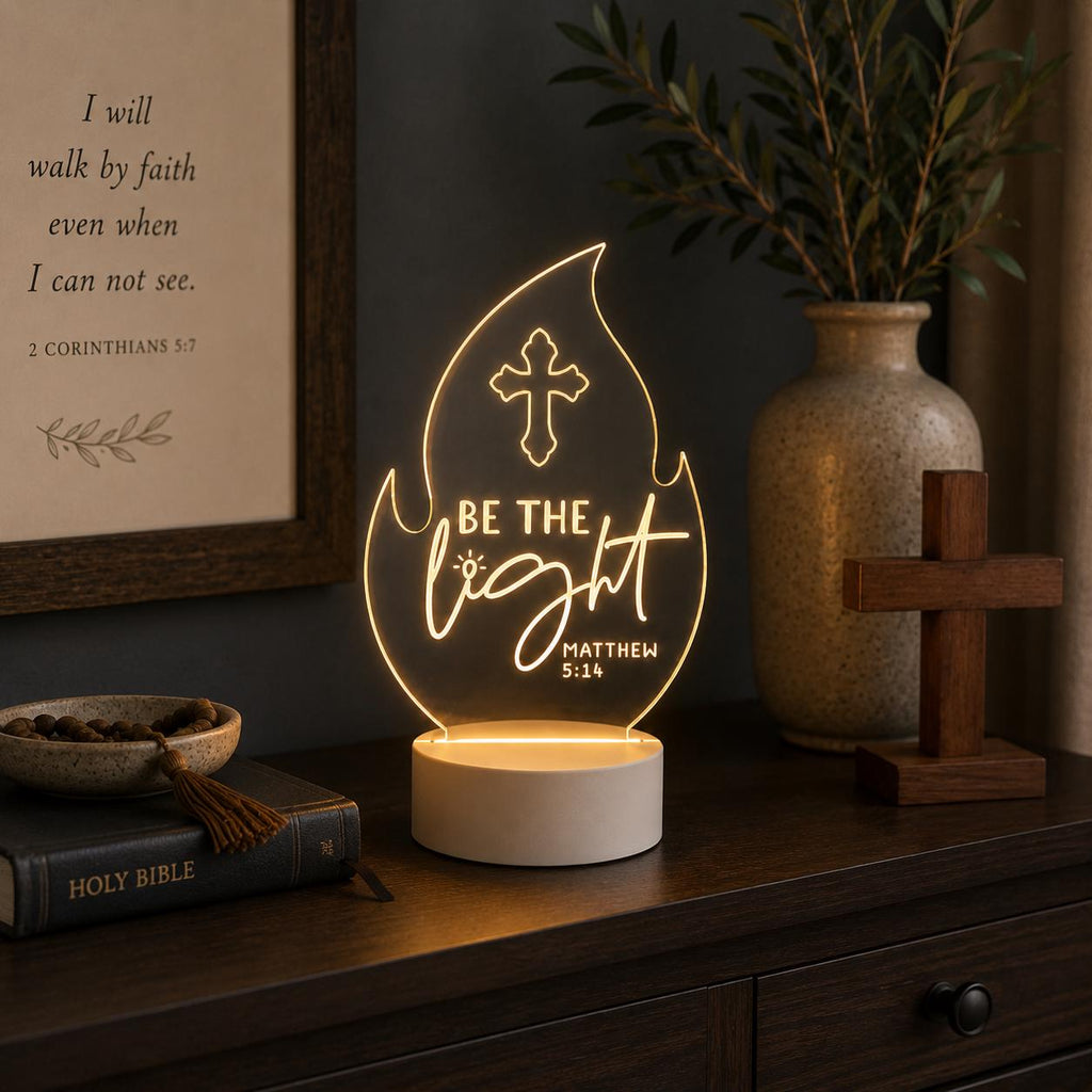 Custom Bible Verse LED Light | Matthew 5:14