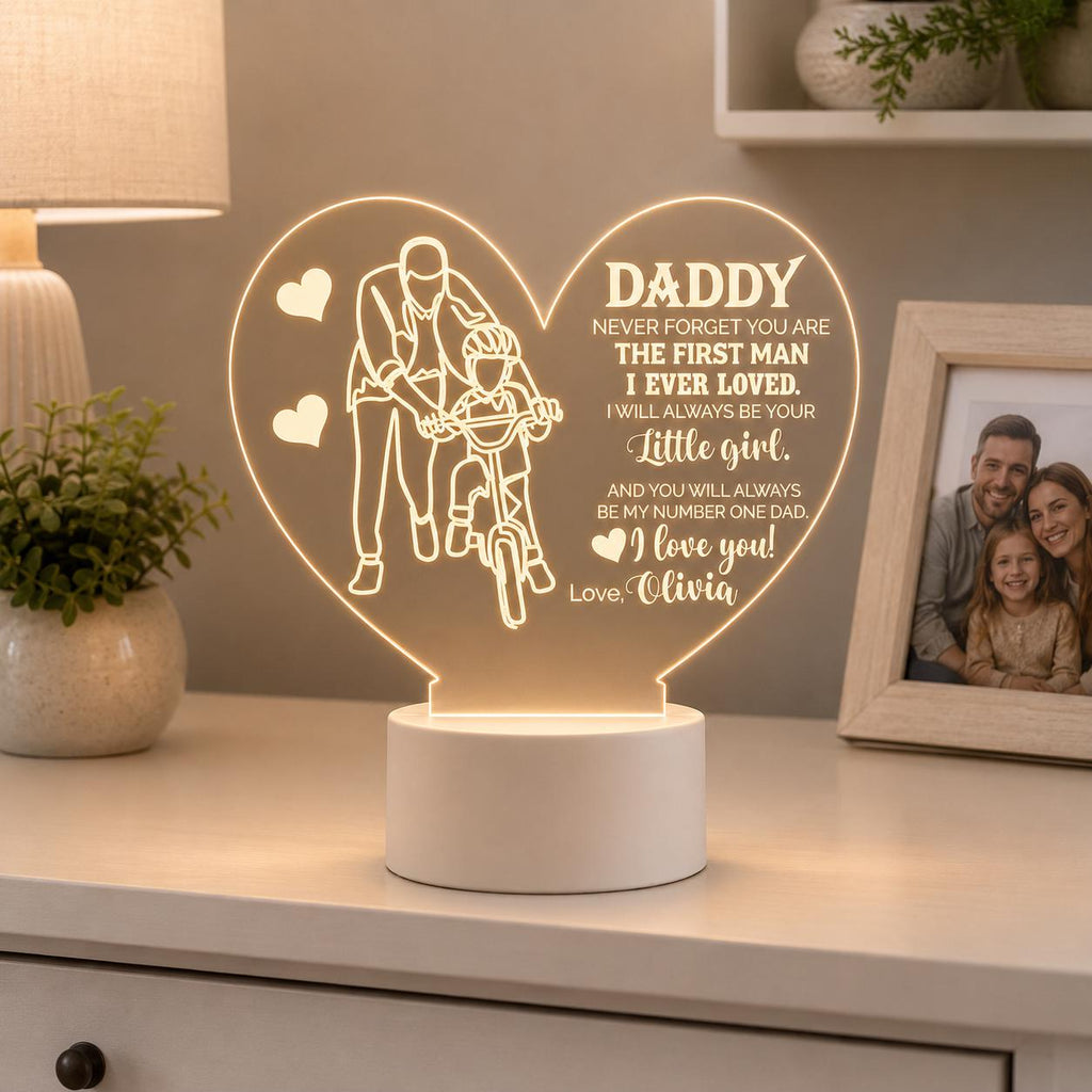 Personalized Daddy Night Light : Little Girl Little Boy