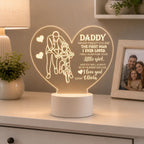 Personalized Daddy Night Light : Little Girl Little Boy