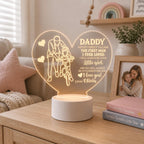 Personalized Daddy Night Light : Little Girl Little Boy