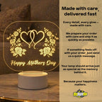 Floral Heart Acrylic Night Light for Mom | Happy Mother's Day Gift