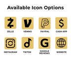 Custom Acrylic QR Code Sign | Gold Mirror Payment Display | Business Stand