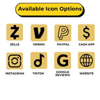 Custom Acrylic QR Code Sign | Laser Engraved Business Payment Display Stand
