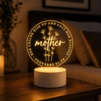 Christian Mother Proverbs 31:28 Floral Acrylic LED Night Light
