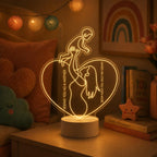 Mom Child Heart Acrylic Lamp | Motherhood Love Night Light