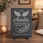 Personalized Memorial Slate Stone | Laser Engraved Remembrance Plaque | Custom Sympathy Gift | In Loving Memory Stone