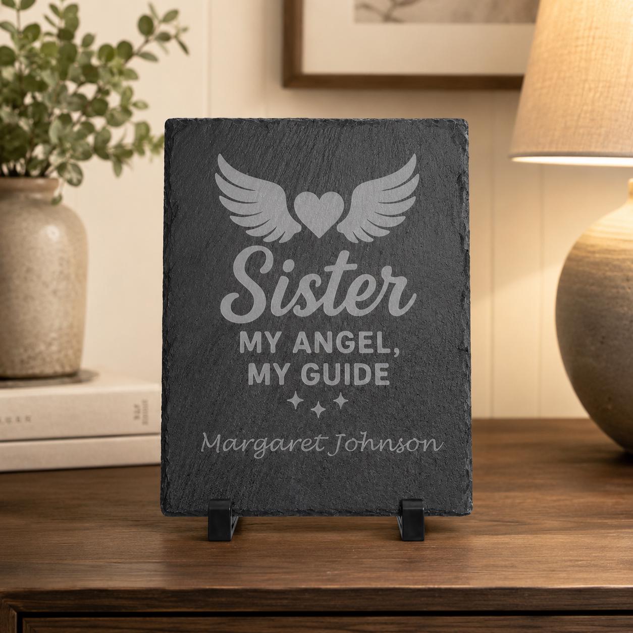 Personalized Memorial Slate Stone | Laser Engraved Remembrance Plaque | Custom Sympathy Gift | In Loving Memory Stone