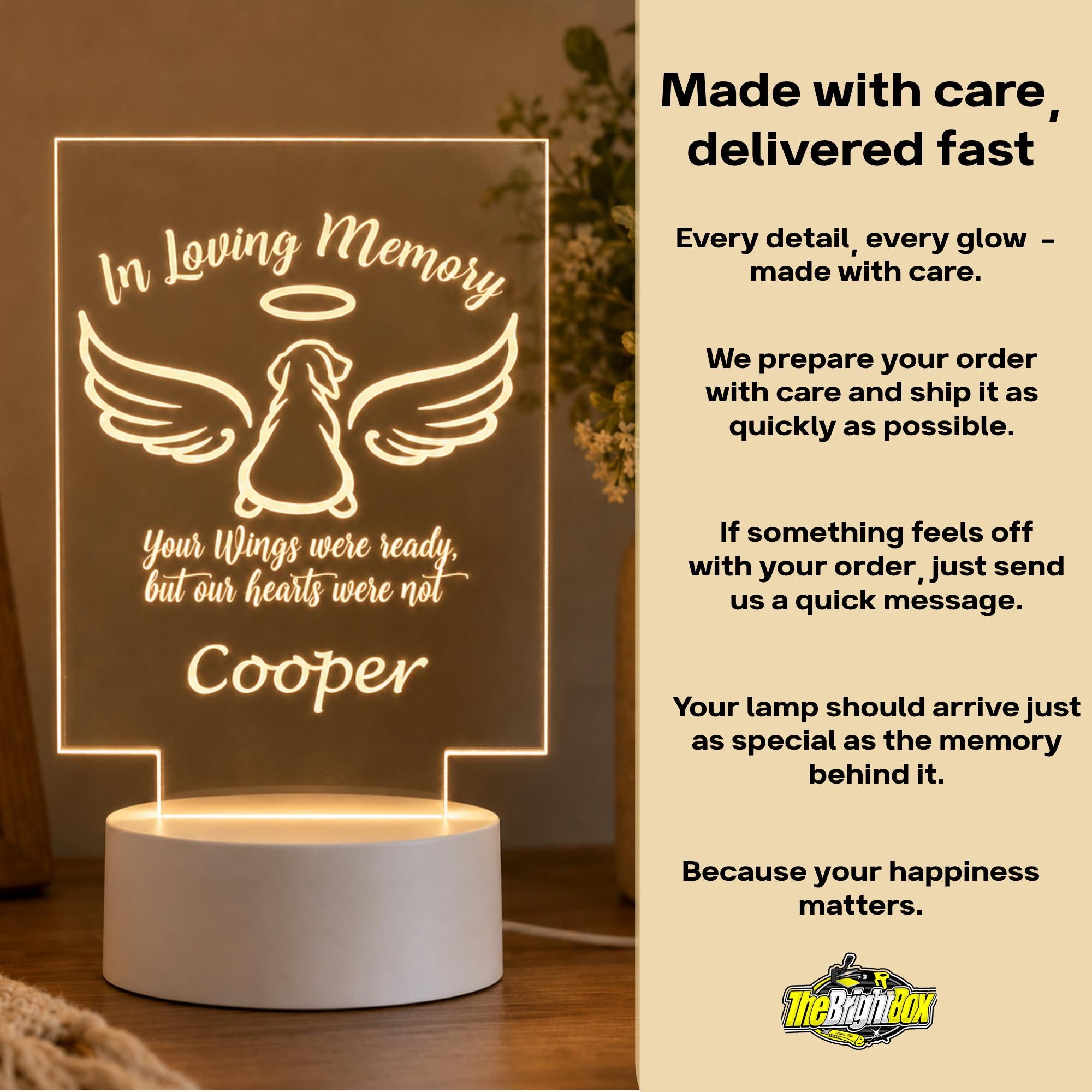 Personalized Pet Memorial LED : In Loving Memory