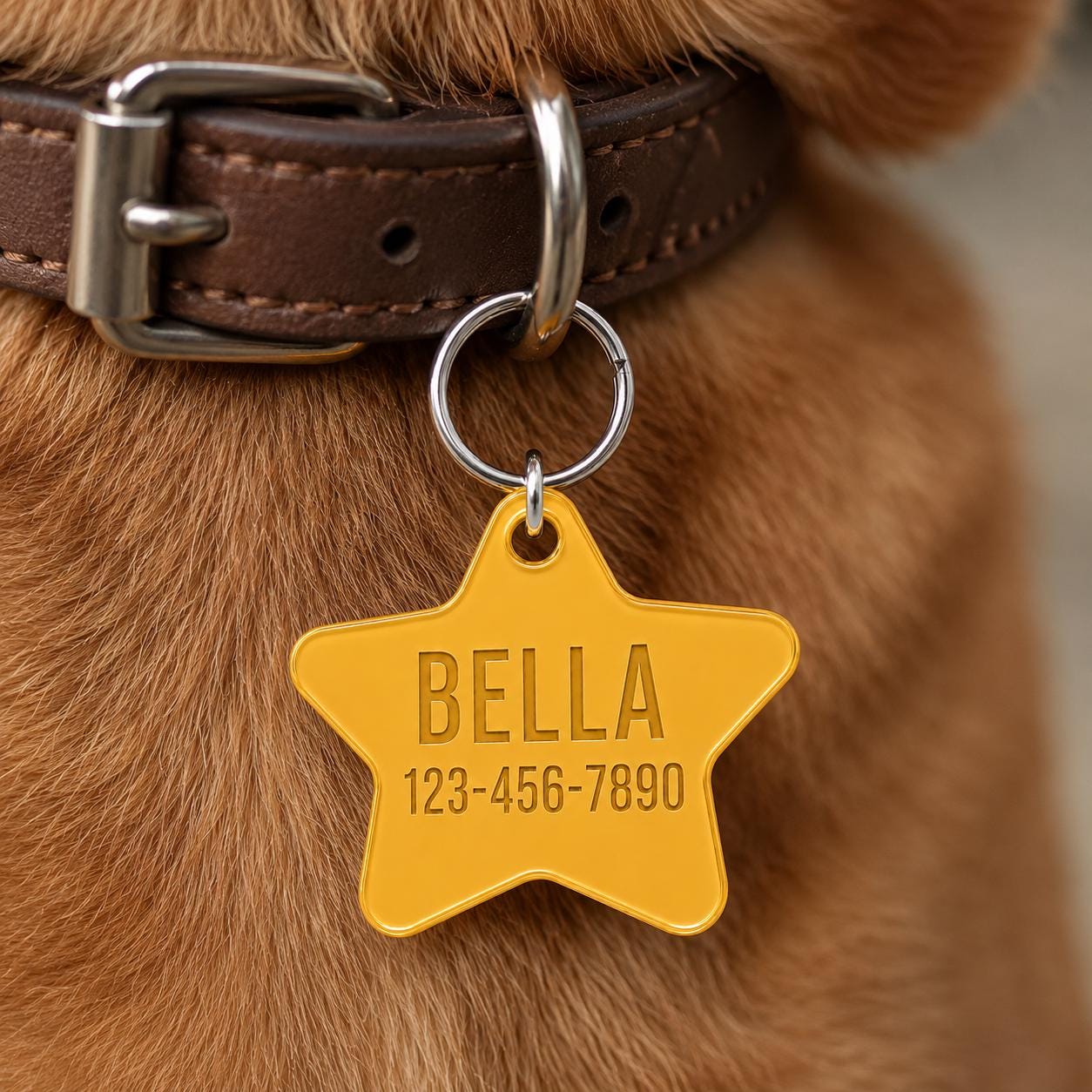 Personalized Acrylic Pet ID Tag | Custom Dog Tag | Dog Collar Name Tag | Cat ID Tag | Lightweight Pet Tag | Custom Pet Name Charm