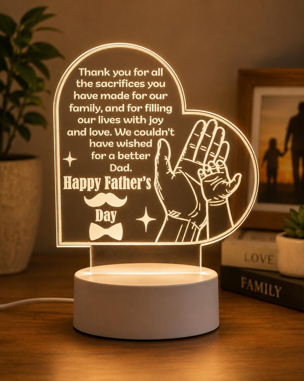 Personalized Father’s Day LED Light: My Dad Is My Superhero