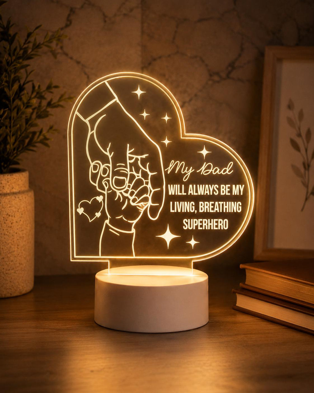 Personalized Father’s Day LED Light: My Dad Is My Superhero