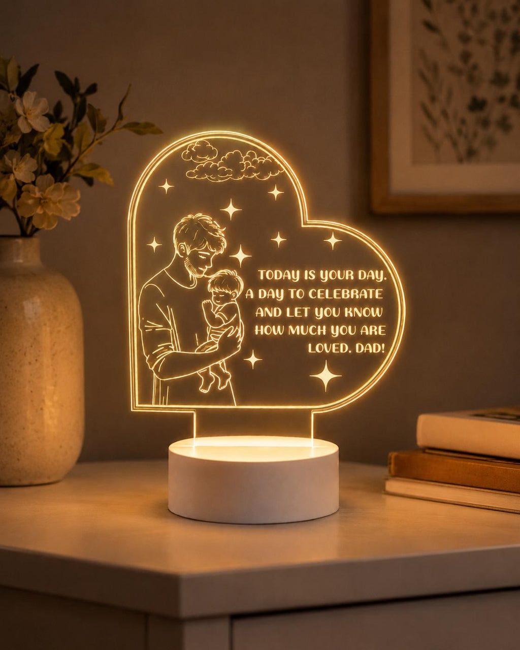 Personalized Father’s Day LED Light: My Dad Is My Superhero