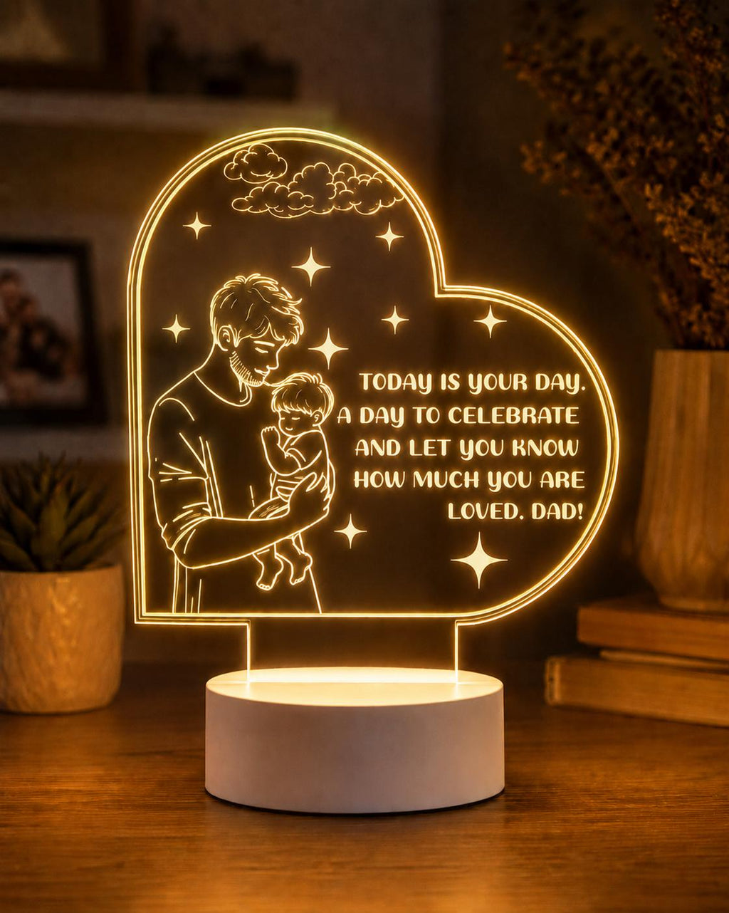 Personalized Father’s Day LED Light: My Dad Is My Superhero