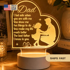 Custom Daddy Acrylic Night Light: A Father’s Love Lasts Forever