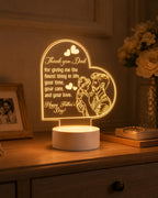 Custom Daddy Acrylic Night Light: A Father’s Love Lasts Forever