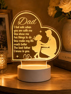 Custom Daddy Acrylic Night Light: A Father’s Love Lasts Forever
