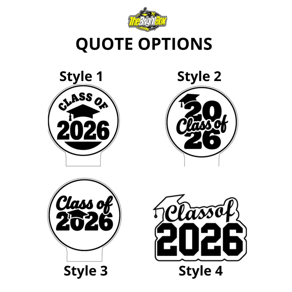 Class of 2026 Graduation Lamp: Personalized Acrylic Night Light Keepsake
