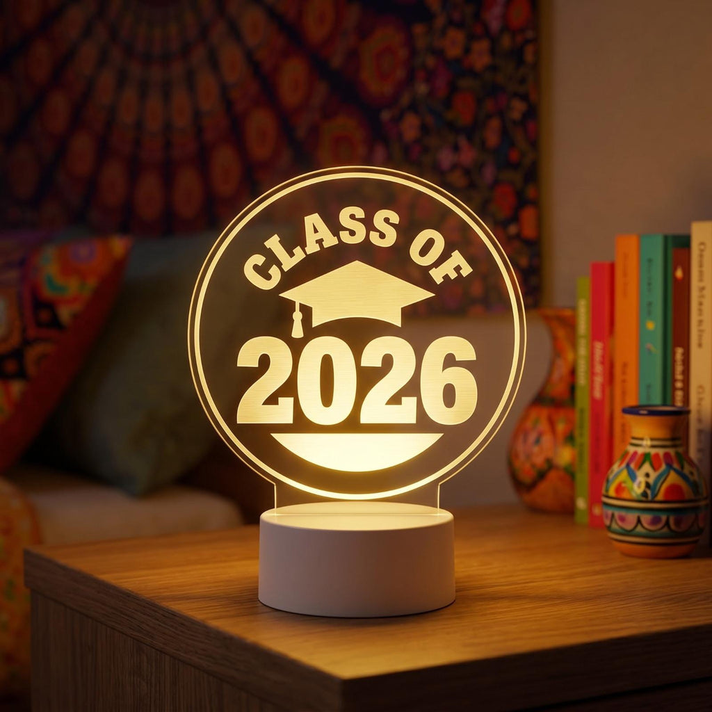 Class of 2026 Graduation Lamp: Personalized Acrylic Night Light Keepsake