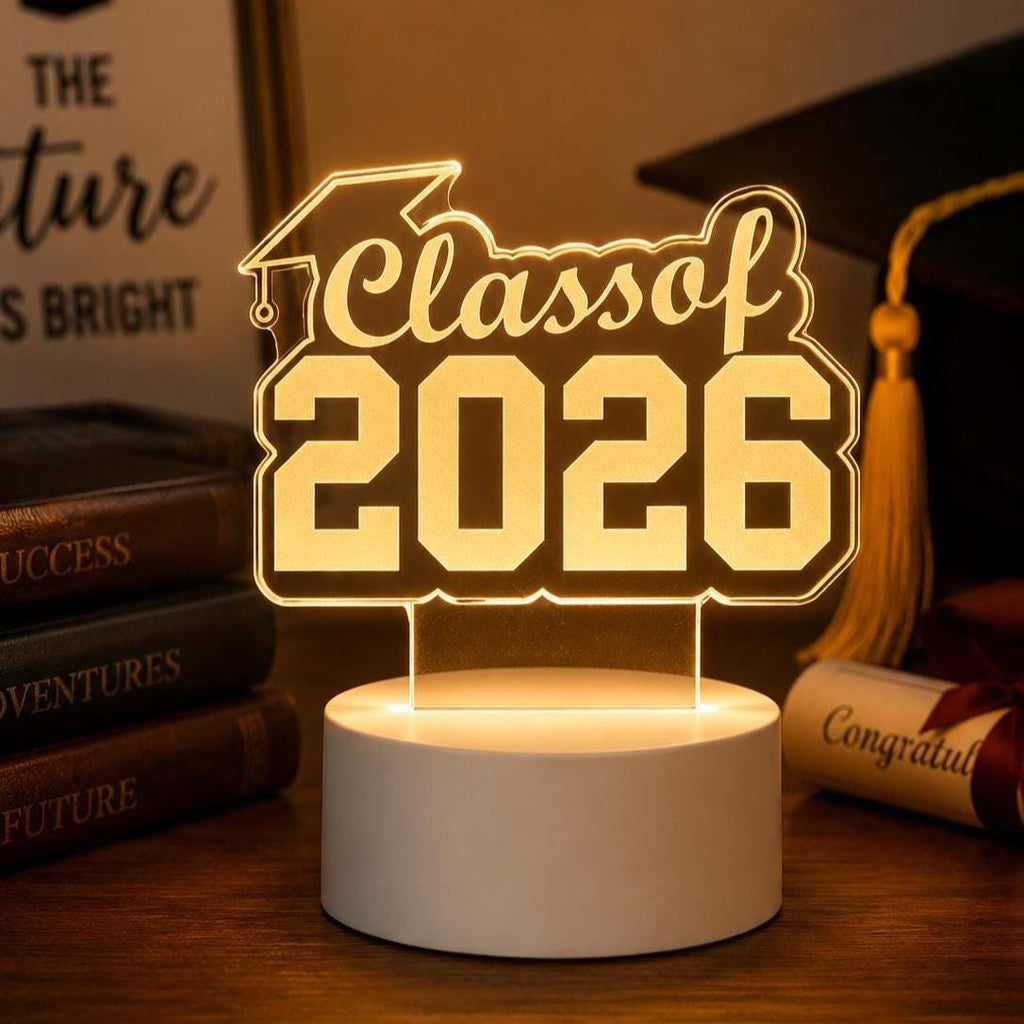 Class of 2026 Graduation Lamp: Personalized Acrylic Night Light Keepsake