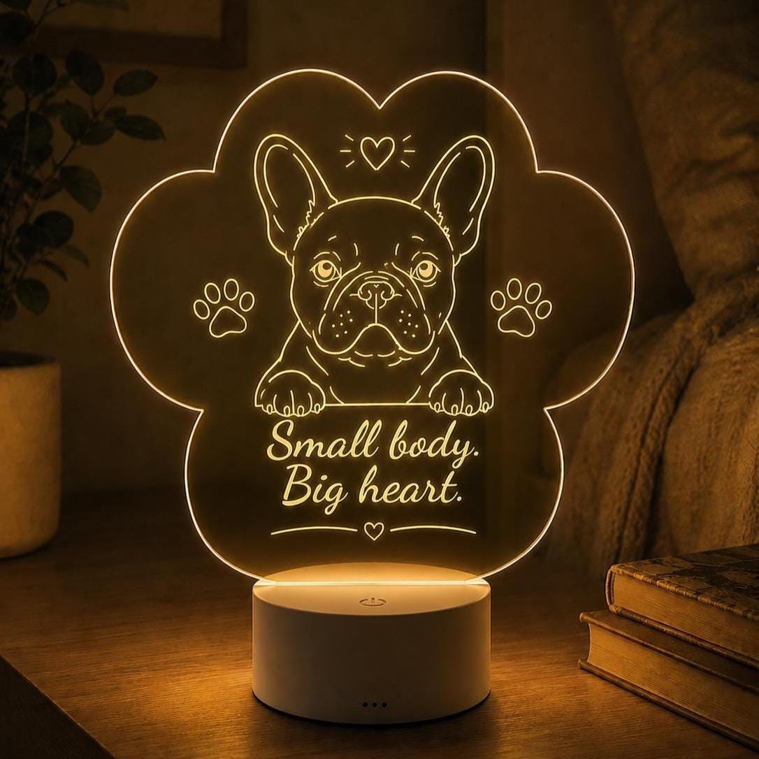 Bulldog Night Light: Cozy Bulldog Decor Gift