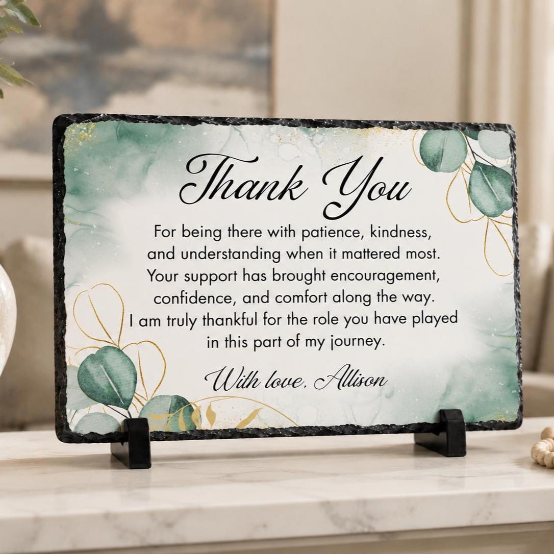 Personalized Thank You Stone Plaque Gift