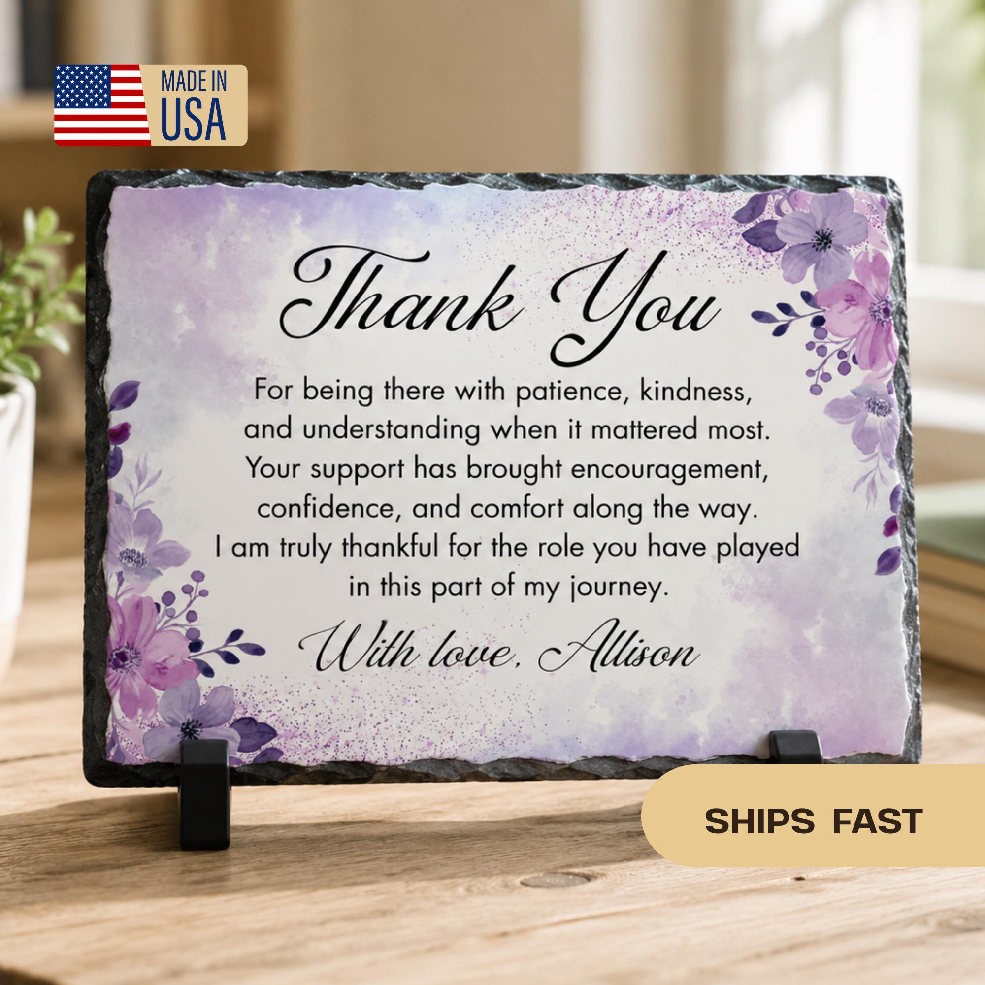 Personalized Appreciation Gift with Floral Design