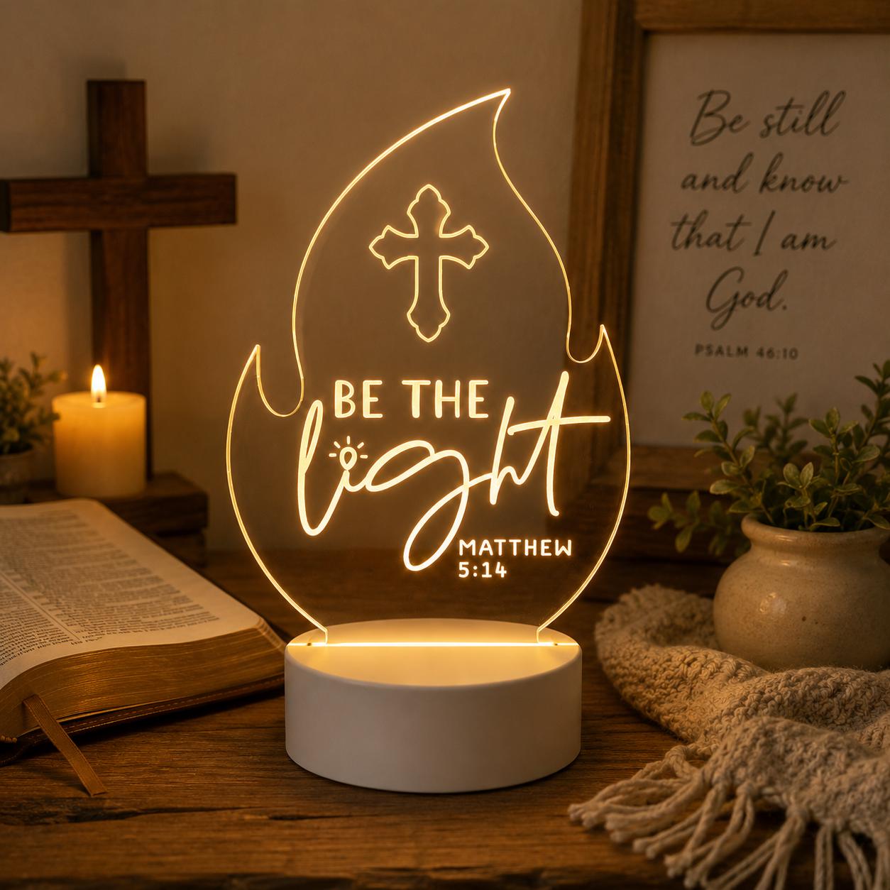 Custom Bible Verse LED Light | Matthew 5:14