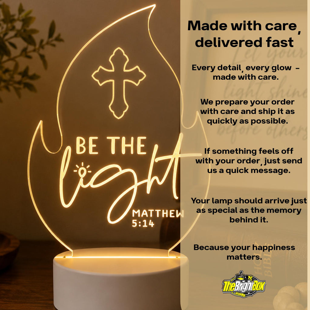 Custom Bible Verse LED Light | Matthew 5:14