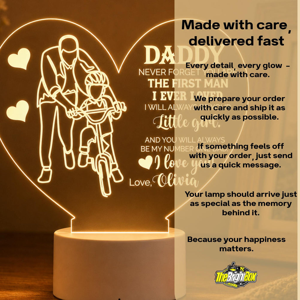 Personalized Daddy Night Light : Little Girl Little Boy