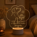 Personalized Labrador LED Night Light, Custom Acrylic Dog Lamp, Pet Lover Gift, Dog Memorial Gift, Cozy Bedroom Decor