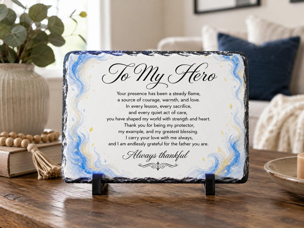 Personalized Father Stone Plaque, Custom Dad Gift, Father’s Day Gift, Sentimental Home Decor, Gift From Daughter Son