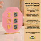 Custom Acrylic QR Code Sign | Laser Engraved Business Payment Display Stand