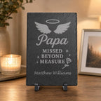 Personalized Memorial Slate Stone | Laser Engraved Remembrance Plaque | Custom Sympathy Gift | In Loving Memory Stone